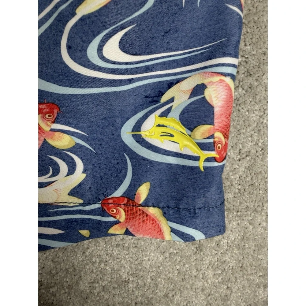 Tommy Bahama Men's Large Koi Fish‎ All Over Print Swim Trunks Shorts Mesh Lined